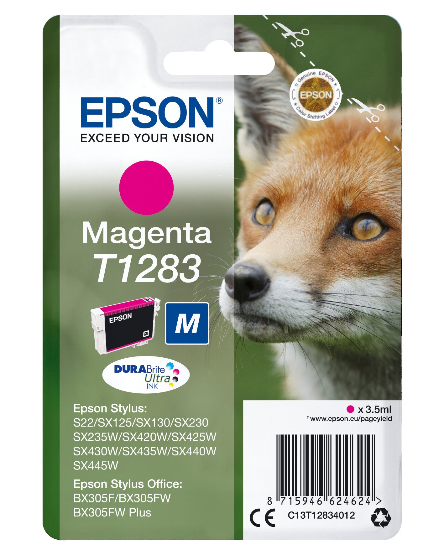 Epson Fox Enpack magenta T1283 DURABrite Ultra-bläck