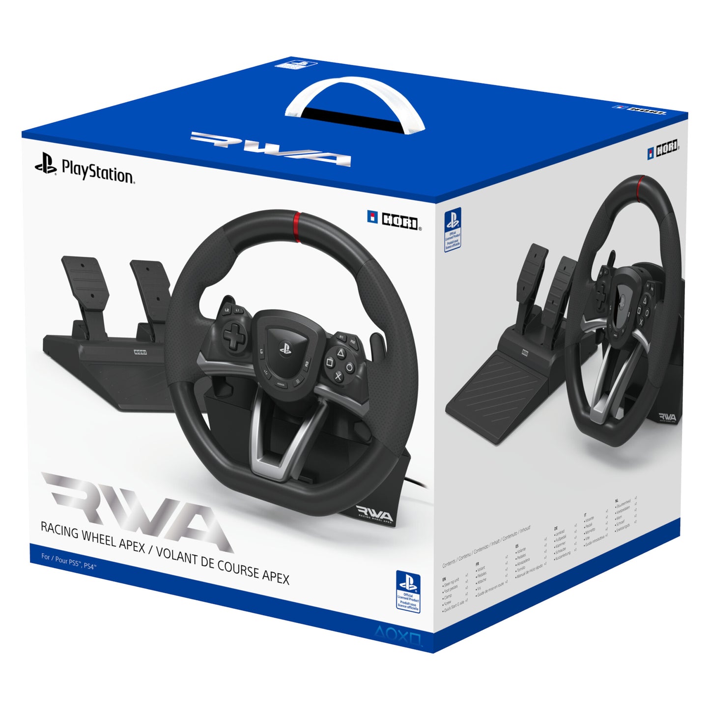 Hori Racing Wheel APEX Svart Ratt + Pedaler PC, PlayStation 4, PlayStation 5