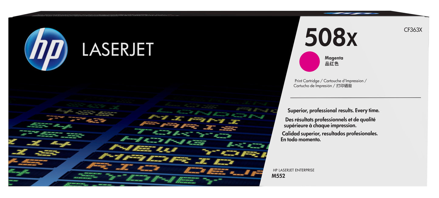 HP 508X magenta original LaserJet-tonerkassett med hög kapacitet