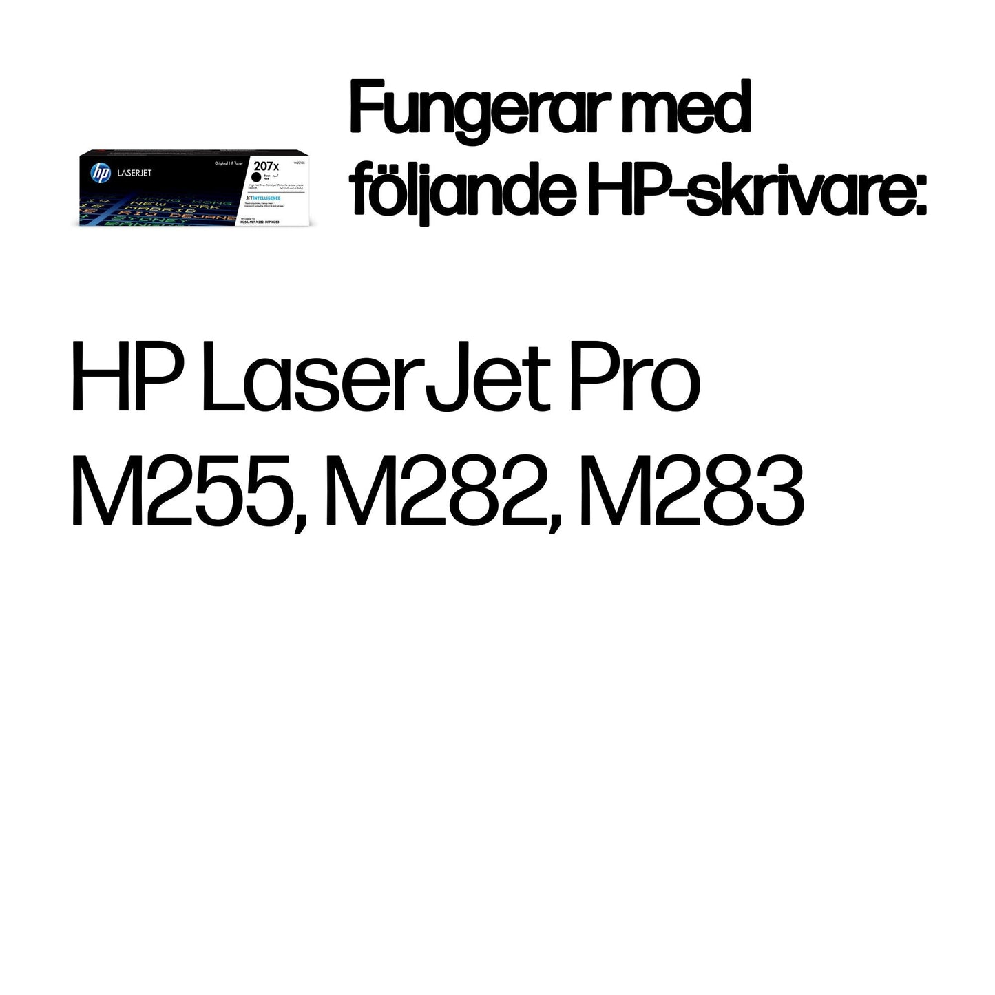 HP 207X svart original LaserJet-tonerkassett med hög kapacitet