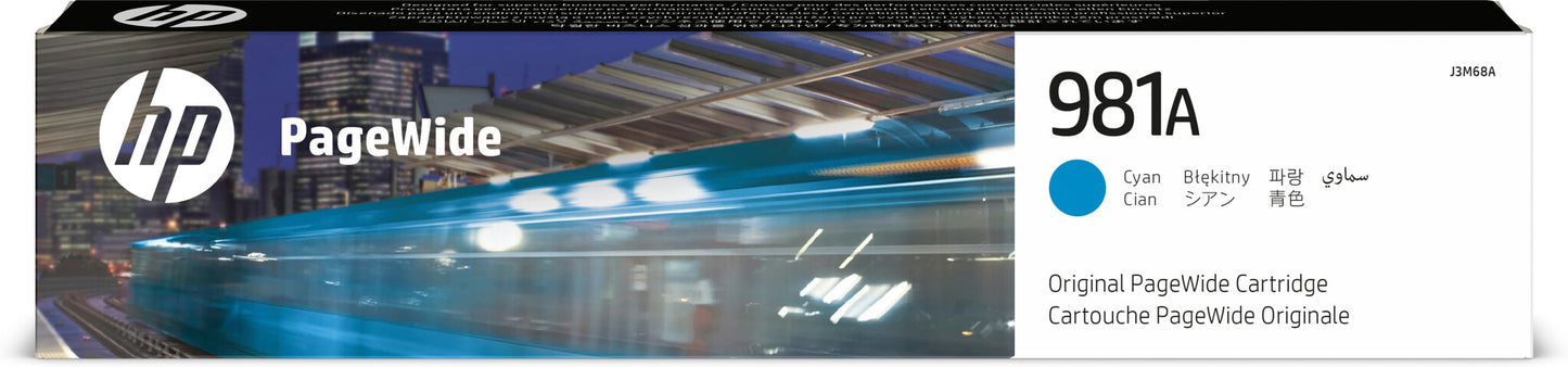 HP 981A, cyan PageWide-originalpatron