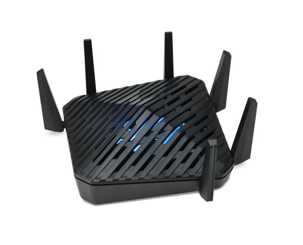 Acer Predator Connect W6 Wi Fi 6E trådlös router Gigabit Ethernet Triband (2,4 GHz/5 GHz/6 GHz) Svart