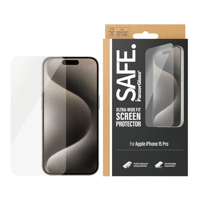 PanzerGlass SAFE. Screen Protector iPhone 2023 6.1" Pro Ultra-Wide Fit Genomskinligt skärmskydd Apple 1 styck
