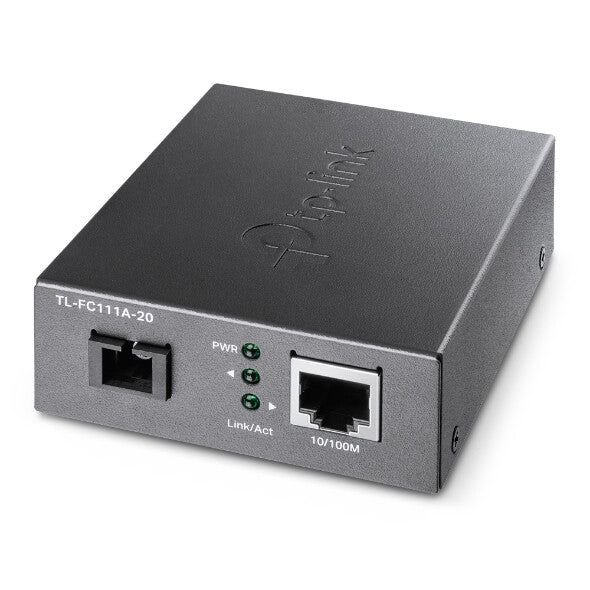TP-Link TL-FC111A-20 mediakonverterare för nätverk 100 Mbit/s Enkelläge Svart