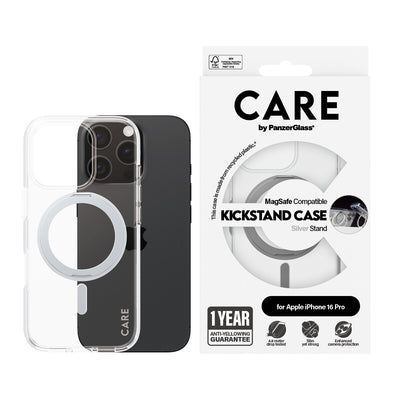 PanzerGlass CARE by PG SLV Kick/MagS iPhone16P 6.3 mobiltelefonfodral Omslag Transparent