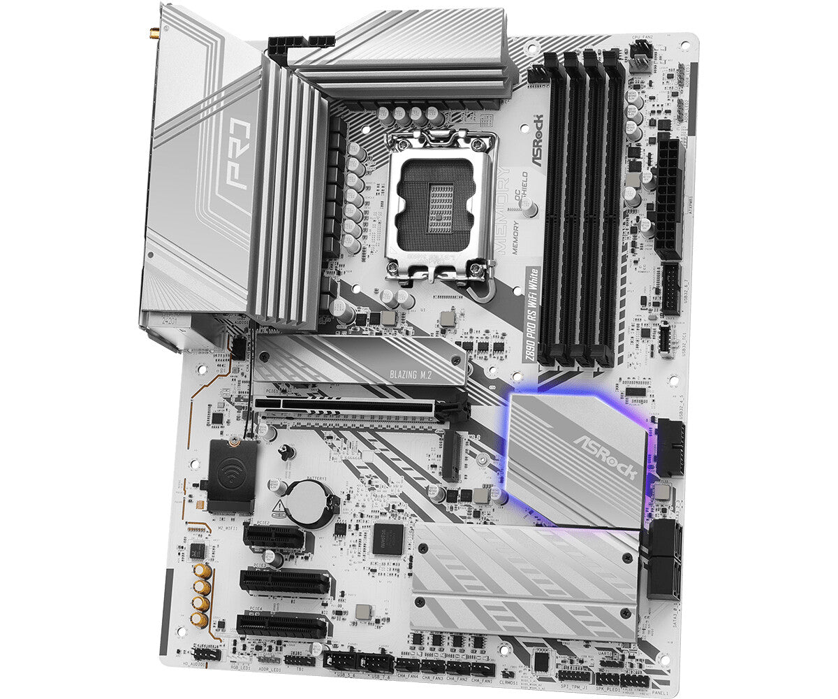 Asrock Z890 Pro RS WiFi White Intel Z890 LGA 1851 (Socket V1) ATX