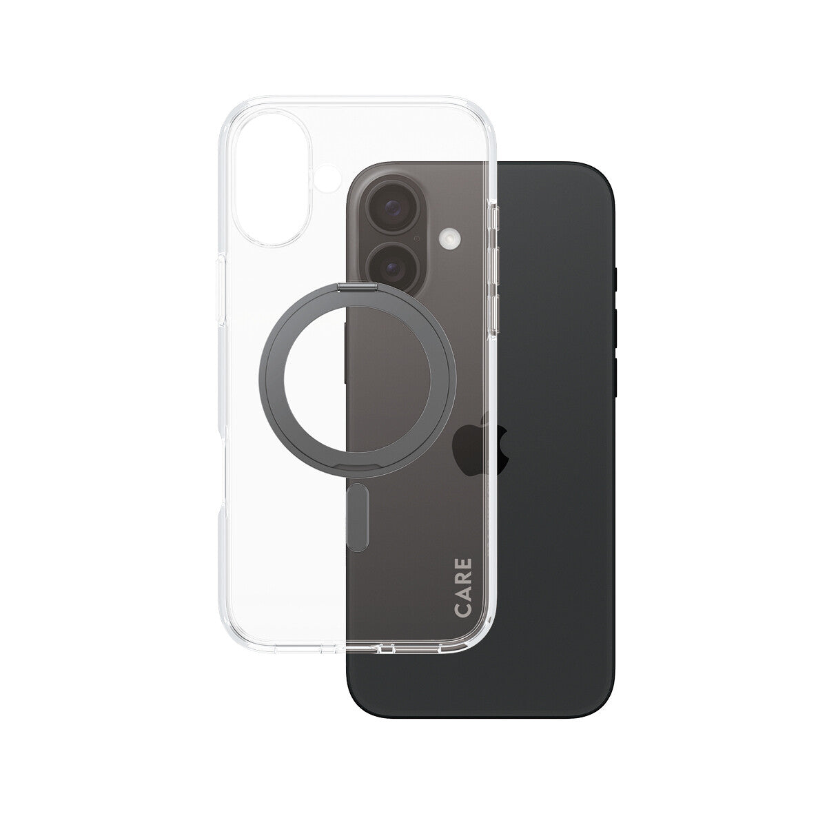 PanzerGlass CARE by PG BLK Kick/MagS iPhone16 6.7 mobiltelefonfodral Omslag Transparent
