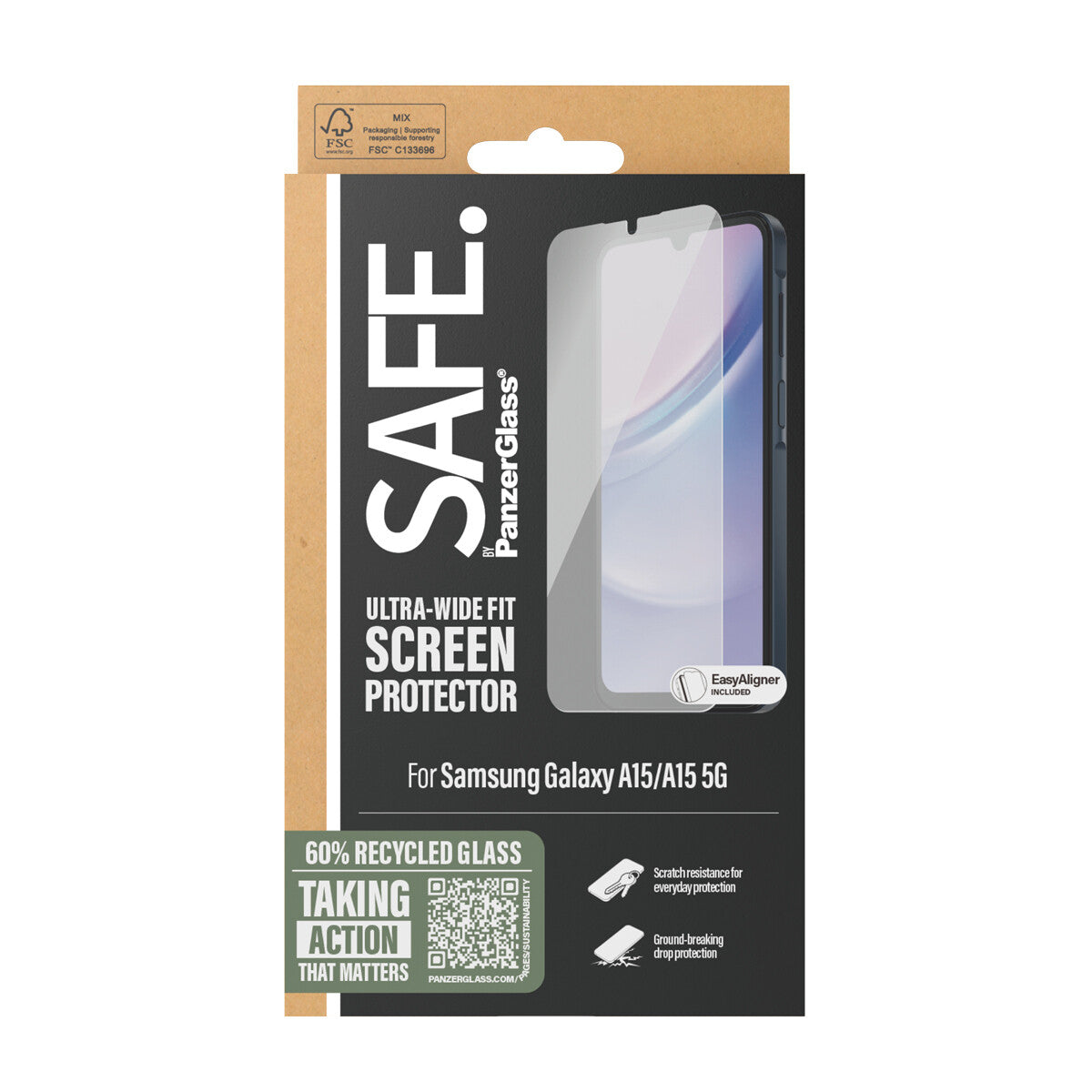 PanzerGlass SAFE95678 skärm- och baksidesskydd till mobiltelefon Genomskinligt skärmskydd Samsung 1 styck