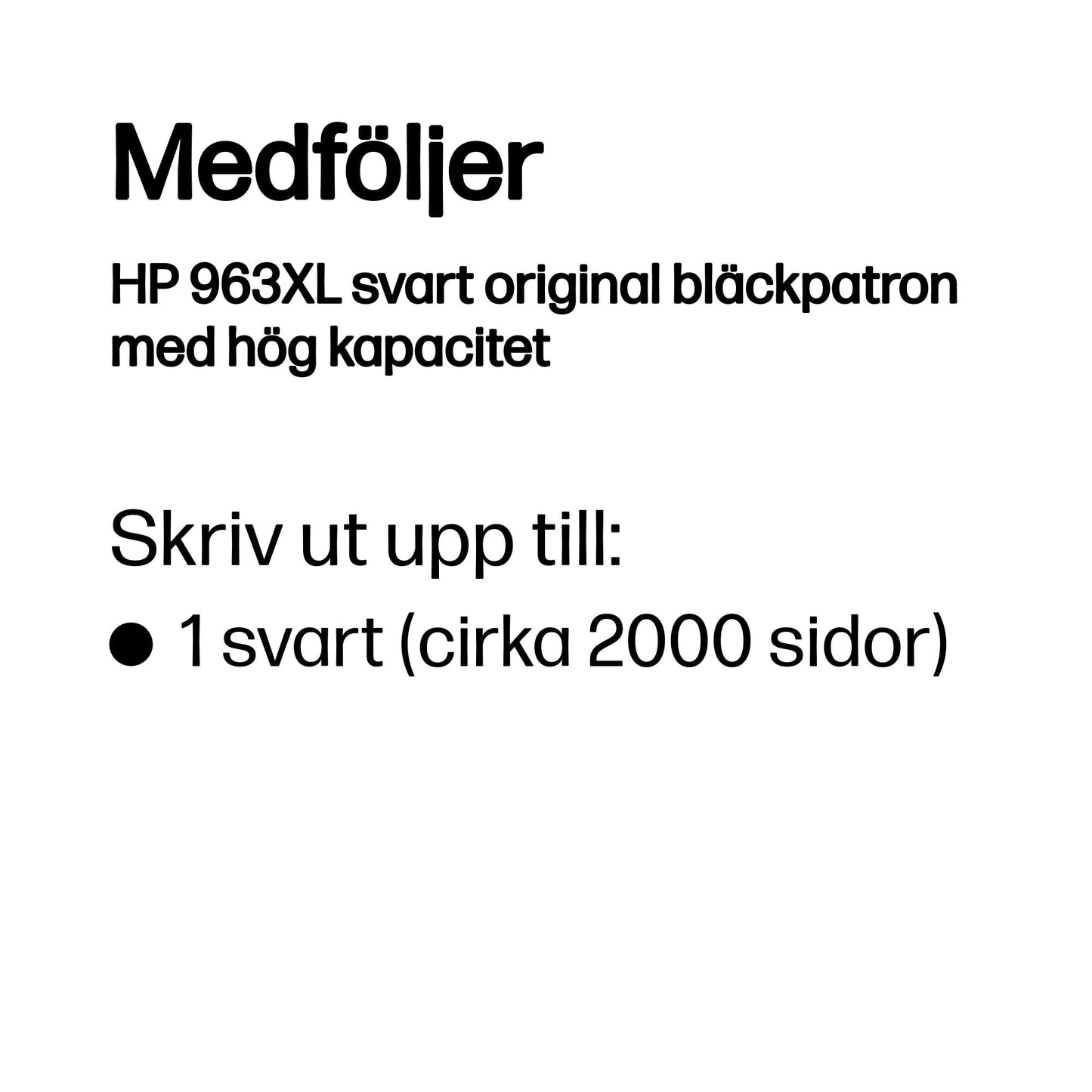 HP 963XL svart original bläckpatron med hög kapacitet