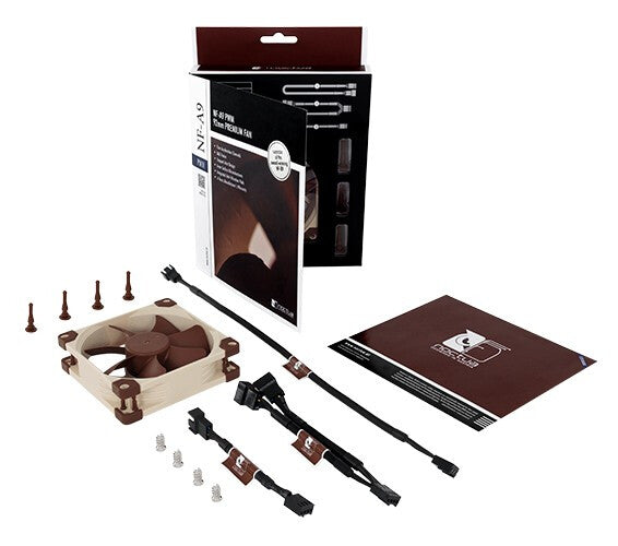 Noctua NF-A9 PWM kylsystem för dator Datorväska Fan 9,2 cm Beige, Brun
