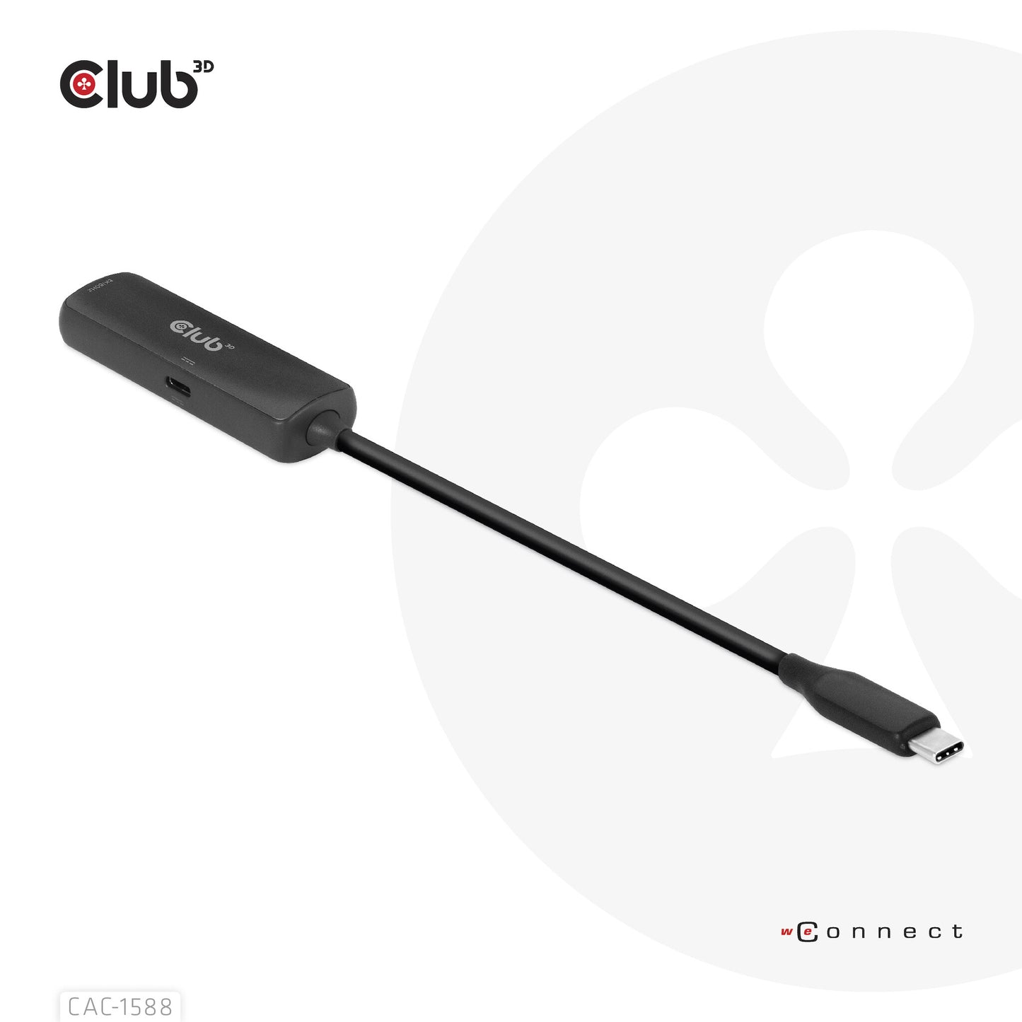CLUB3D CAC-1588 videokabeladapter 0,17 m USB Type-C HDMI Svart