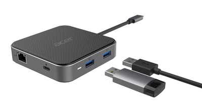 Acer 7-in-1 USB 4 Dongle Kabel USB4 Svart, Silver