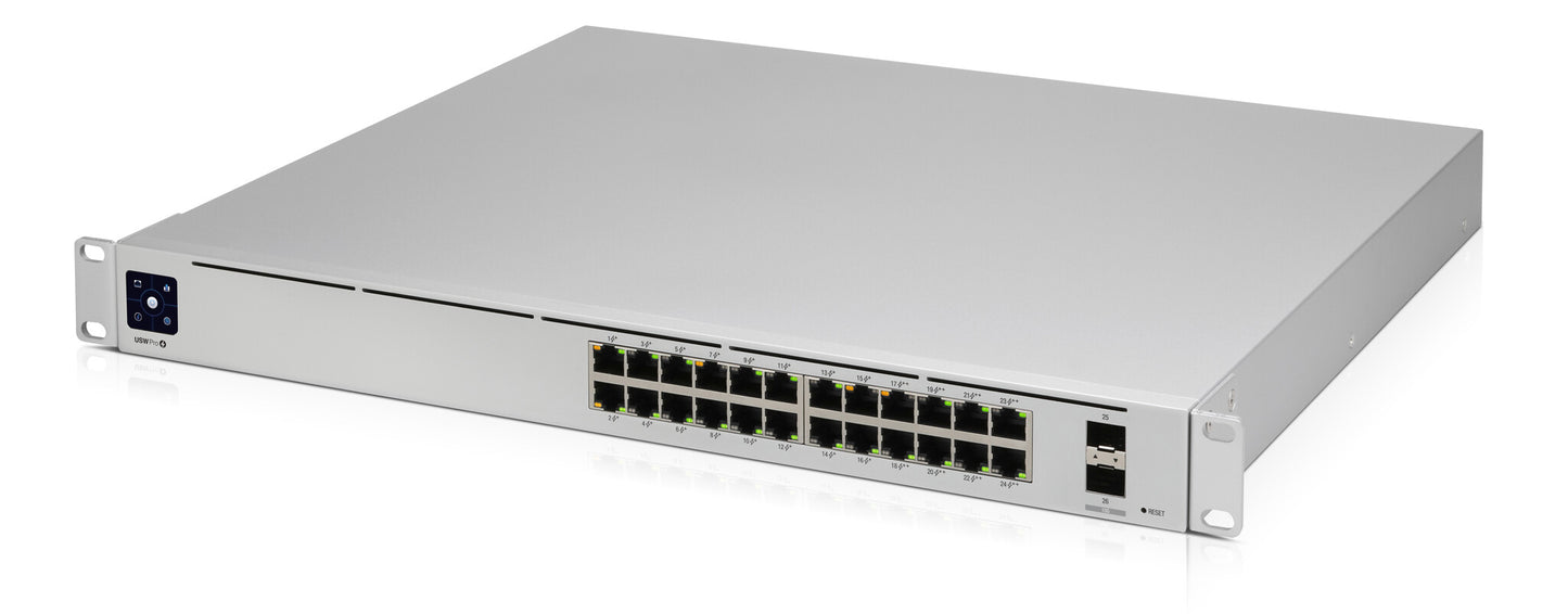 Ubiquiti UniFi Pro 24-Port PoE hanterad L2/L3 Gigabit Ethernet (10/100/1000) Strömförsörjning via Ethernet (PoE) stöd 1U Silver