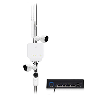 Ubiquiti UniFi Switch Flex (3-pack) hanterad L2 Gigabit Ethernet (10/100/1000) Strömförsörjning via Ethernet (PoE) stöd Vit