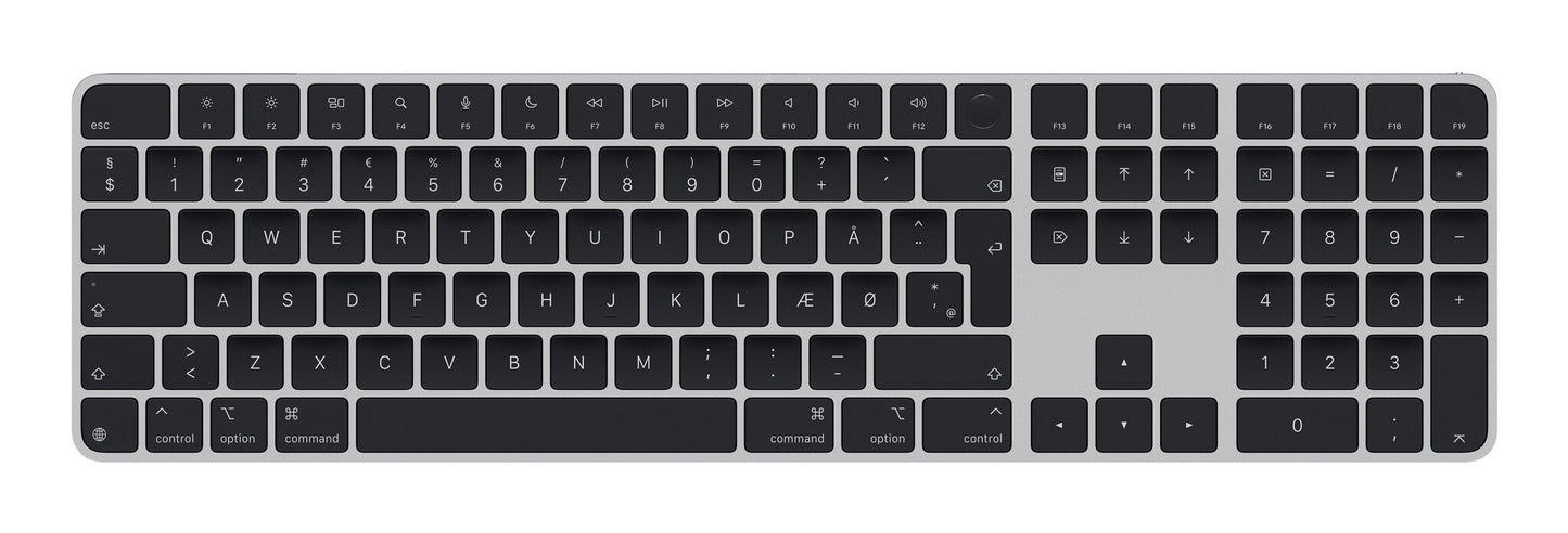 Apple Magic tangentbord Universal USB + Bluetooth QWERTY Dansk Svart