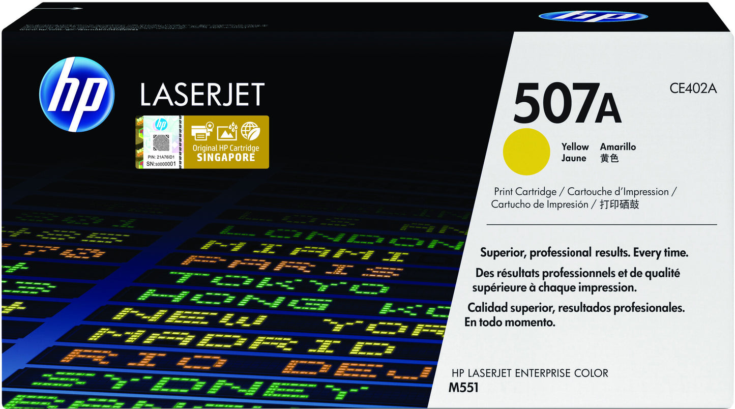 HP 507A gul LaserJet-tonerkassett, original