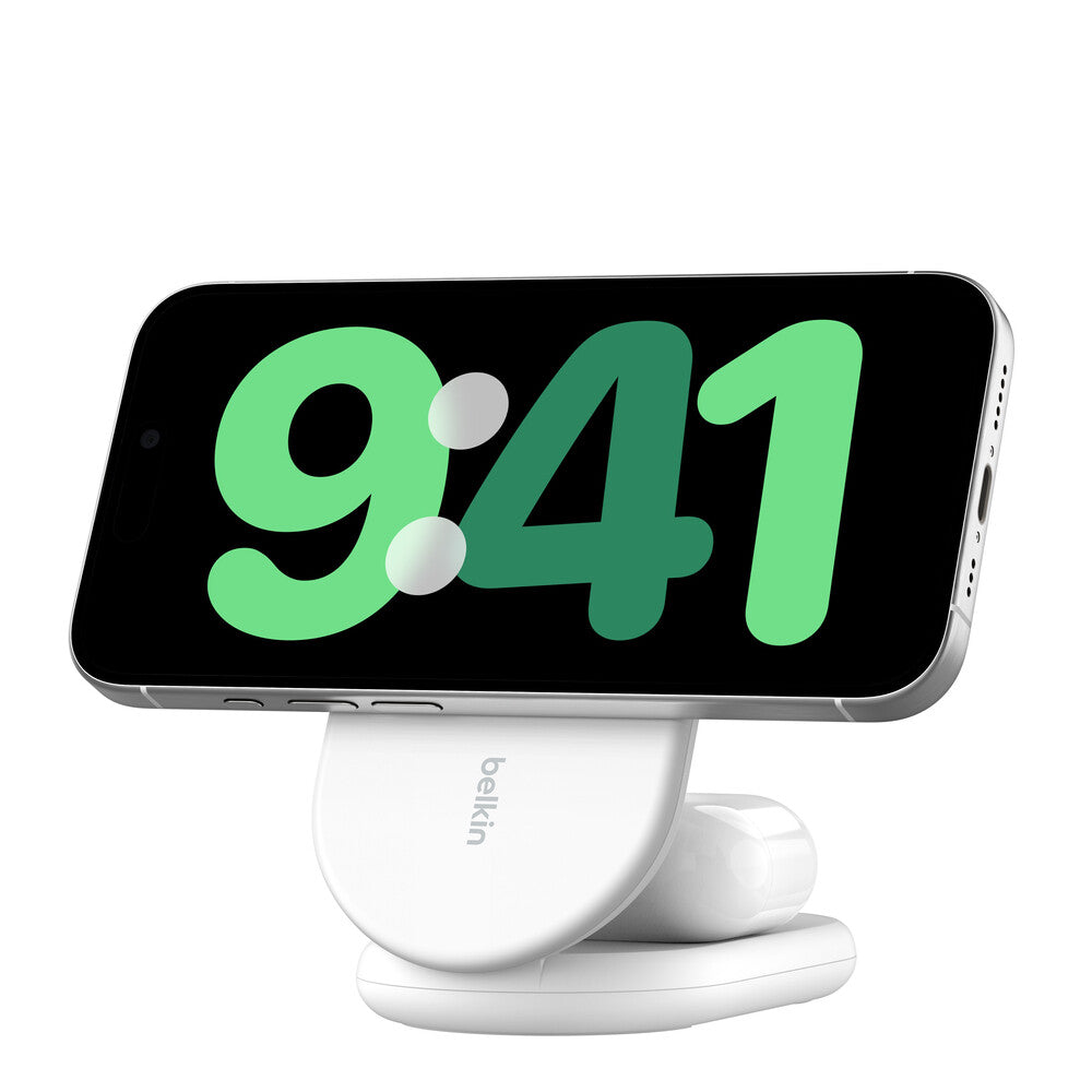 Belkin BoostCharge Hörlurar, Smartphone Vit USB Trådlös laddning Snabb laddning inomhus