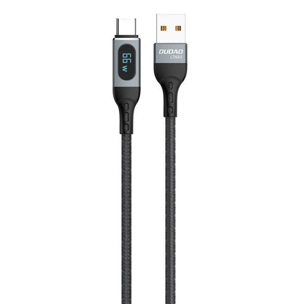 DUDAO Kabel USB USB-A - USB-C 1 m Czarny 6973687243678 - Kabel - Digital/Daten USB-kablar USB A USB C Svart