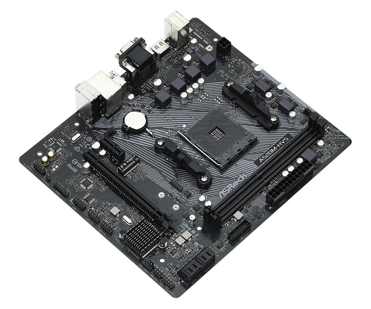 Asrock A520M-HVS AMD A520 Uttag AM4 micro ATX