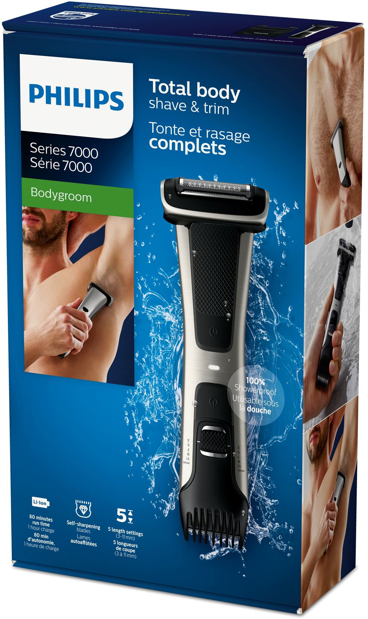Philips 7000 series Bodygroom Series 7000 BG7025/15 Duschsäker kroppstrimmer