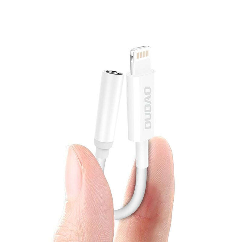 DUDAO Adapter USB Lightning - Jack 3.5mm Bialy _20200226113316 0,1 m Vit