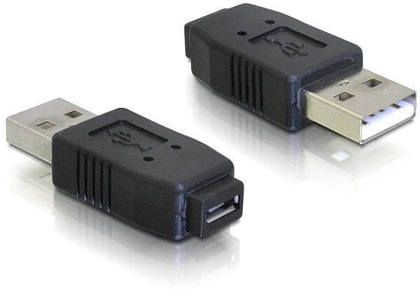DeLOCK Adapter USB micro-A+B female to USB2.0-A male USB 2.0 A Svart