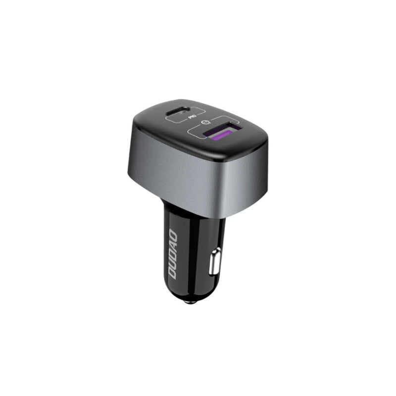 DUDAO R7XS 60W Car Charger Universal Svart, Grå Cigarr tändare Snabb laddning Automatisk