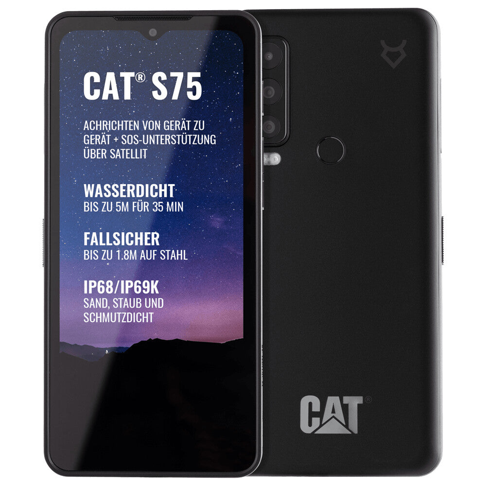 CAT S75 16,7 cm (6.58") Android 12 5G 6 GB 128 GB 5000 mAh Svart