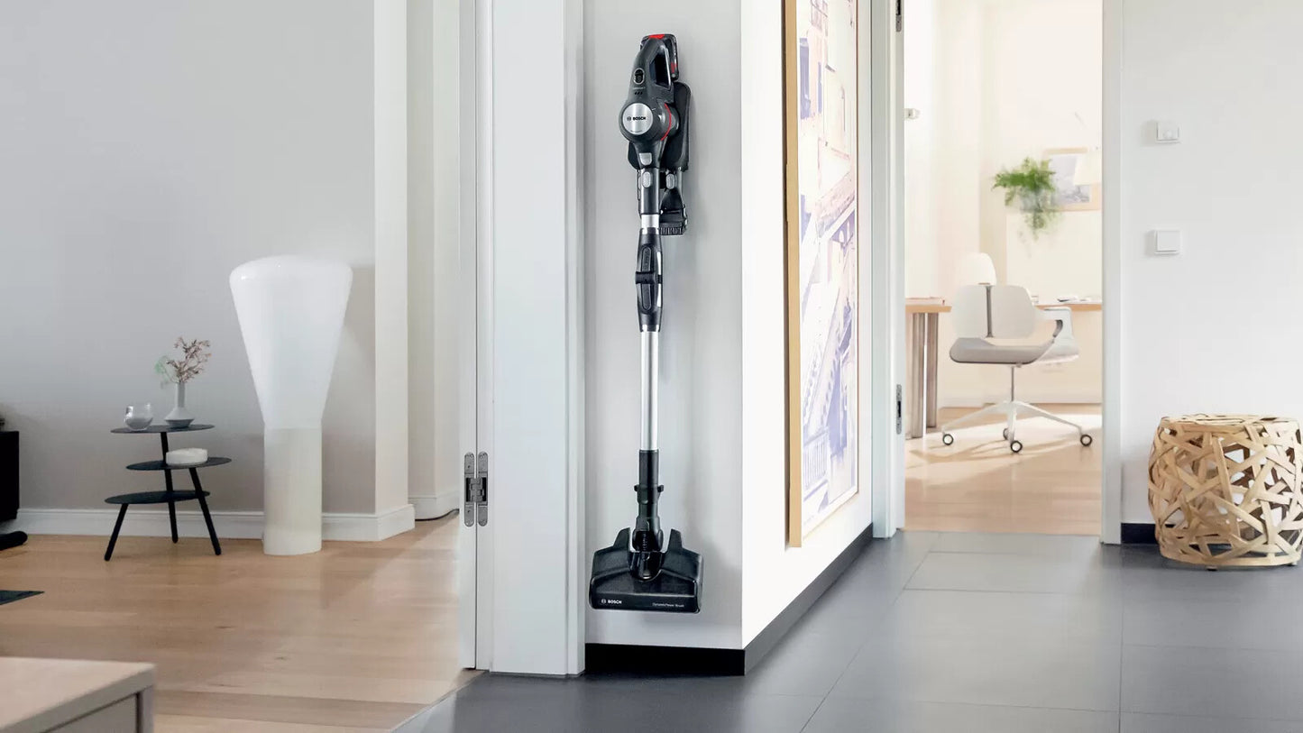 Bosch BBS712A upprättstående dammsugare och elektrisk sopborste 2-in-1 stick vacuum Batteri Torr Hygienfilter Utan påse 0,3 l grafit
