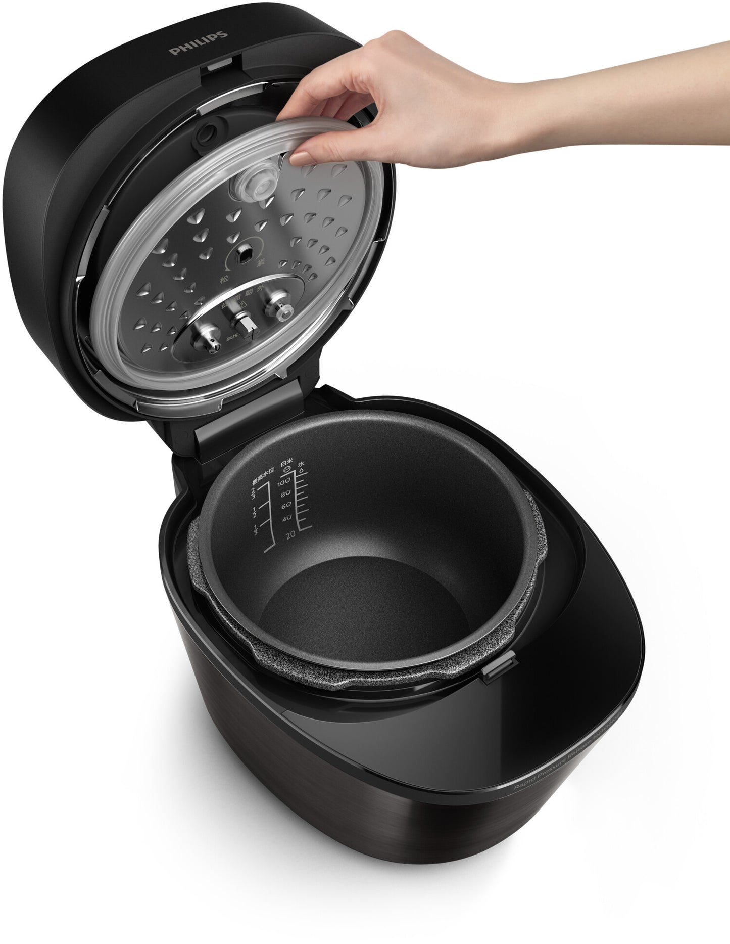 Philips HD2151/40 elektrisk tryckkokare Svart 1000 W