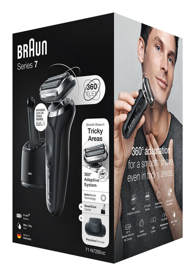 Braun Series 7 71-N7200cc Folierakapparat Trimmer Svart