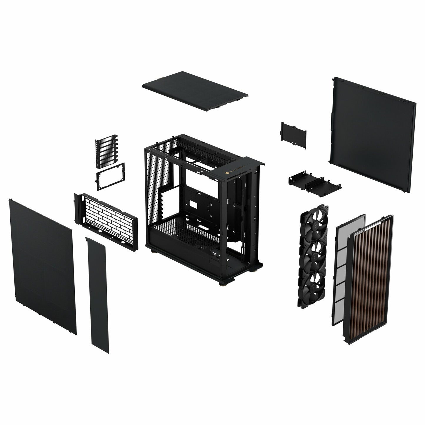 Fractal Design FD-C-NOR1X-01 datorväskor Midi Tower Svart, Kol