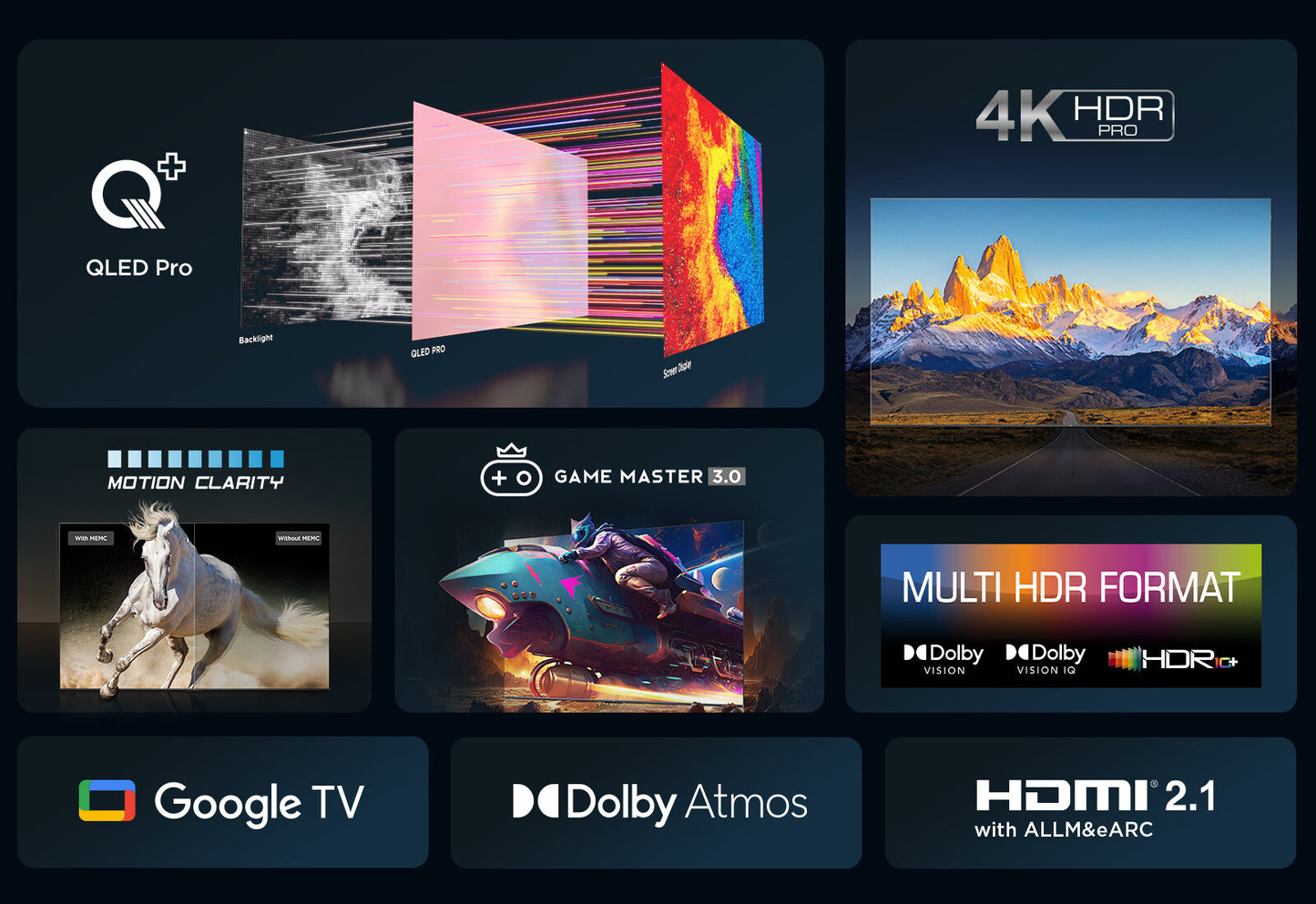 TCL C65 43C655 TV-apparat 109,2 cm (43") 4K Ultra HD Smart-TV Wi-Fi Titan 430 cd/m²