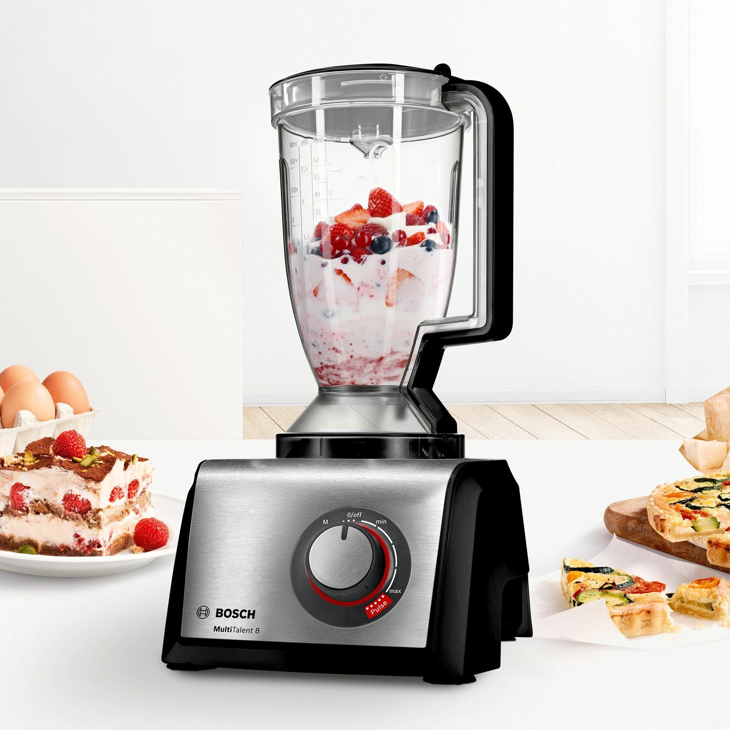 Bosch MC812M844 matberedare 1250 W 3,9 l Svart, Rostfritt stål