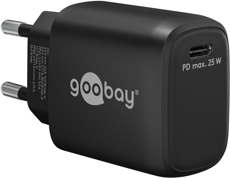 Goobay 65367 mobilladdare Bärbar dator, Smartphone, Surfplatta Svart AC inomhus