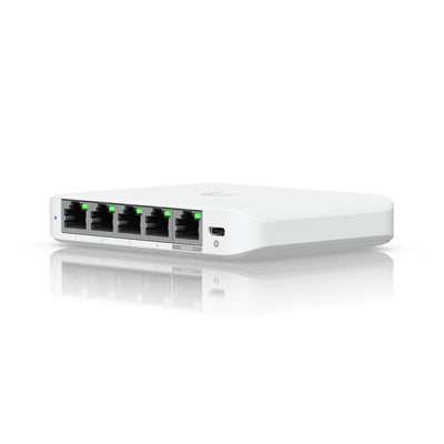 Ubiquiti UniFi Flex Mini 2.5G hanterad 2.5G Ethernet (100/1000/2500) Strömförsörjning via Ethernet (PoE) stöd Skrivbord Vit