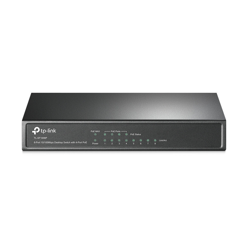 TP-Link TL-SF1008P nätverksswitchar Ohanterad Fast Ethernet (10/100) Strömförsörjning via Ethernet (PoE) stöd Oliv