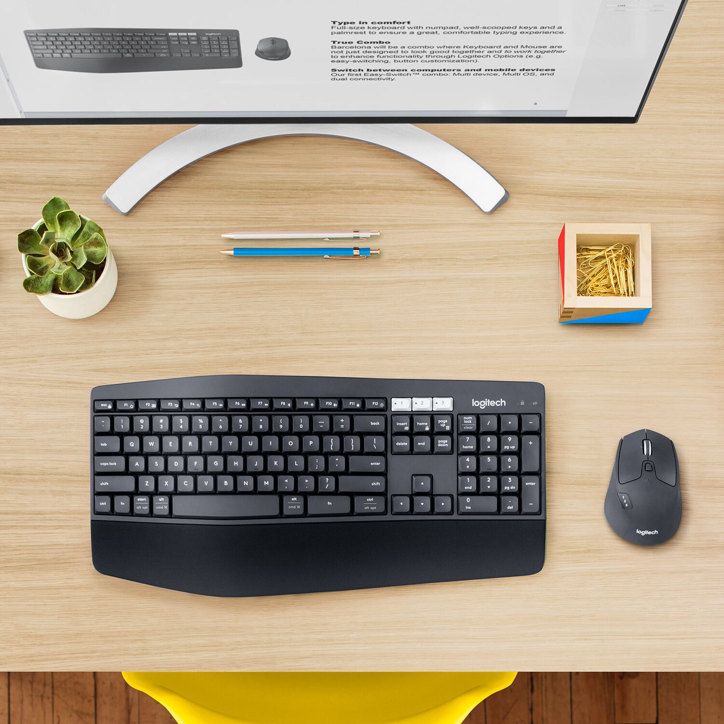 Logitech 920-008221 tangentbord Mus inkluderad Universal Trådlös RF + Bluetooth QWERTZ tyska Svart