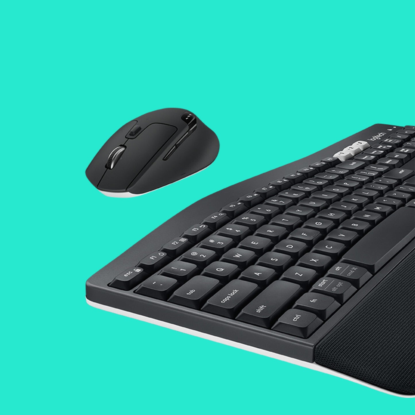 Logitech 920-008221 tangentbord Mus inkluderad Universal Trådlös RF + Bluetooth QWERTZ tyska Svart