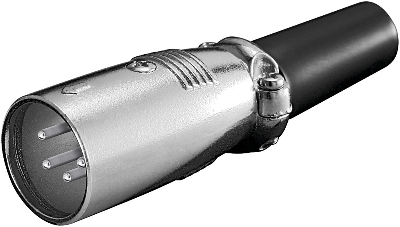 Goobay 11776 kabelkontakter XLR (4-pin) Svart, Metallisk