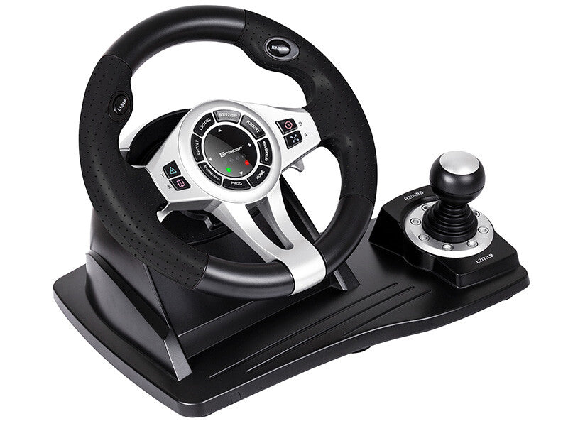 Tracer TRAJOY46524 spelkonsoler Svart Ratt + Pedaler PlayStation 4, Playstation 3