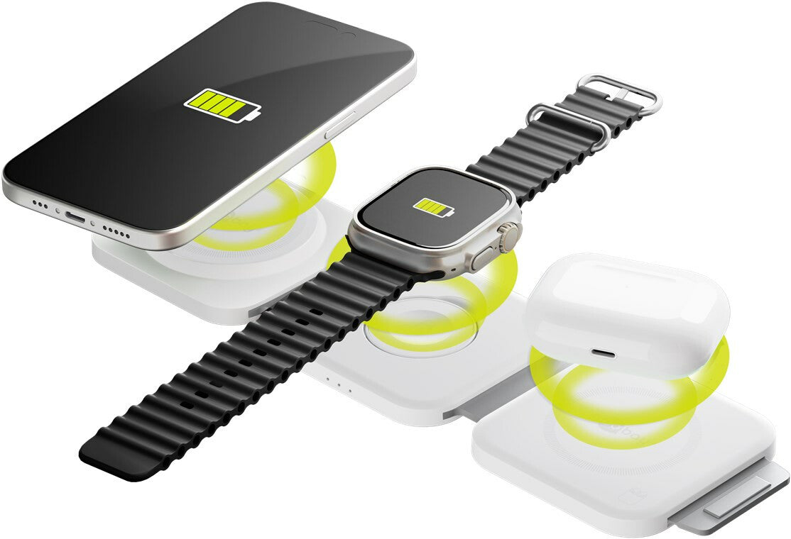 Goobay 65312 mobilladdare Universal Vit USB Trådlös laddning inomhus
