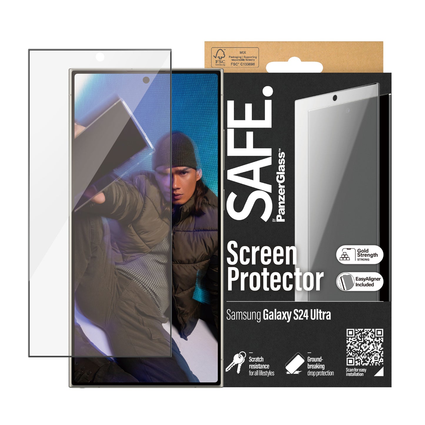PanzerGlass SAFE95668 skärm- och baksidesskydd till mobiltelefon Genomskinligt skärmskydd Samsung 1 styck