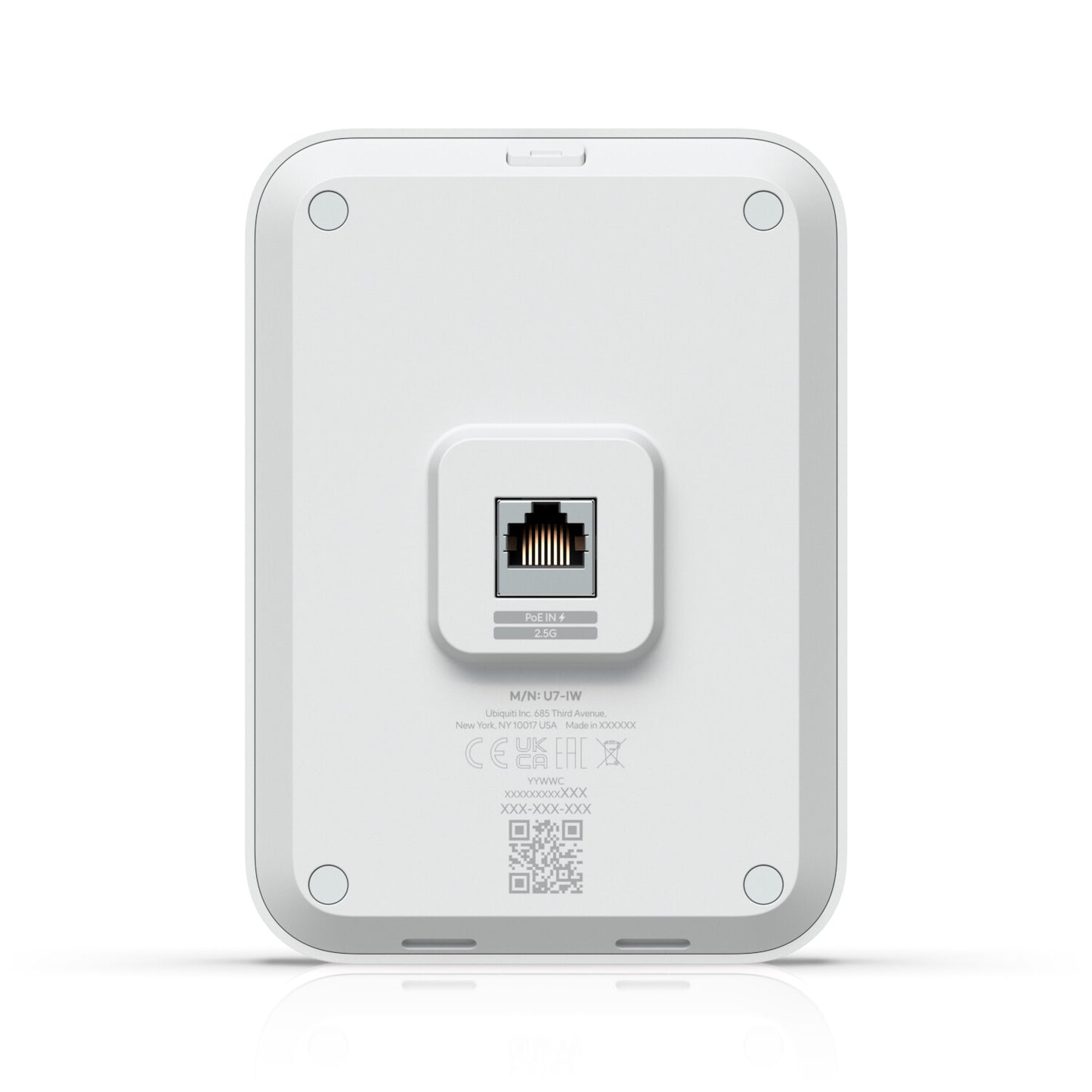 Ubiquiti U7 In-Wall 4300 Mbit/s Vit Strömförsörjning via Ethernet (PoE) stöd