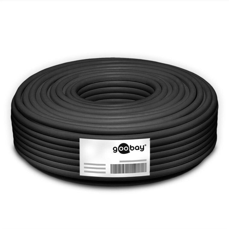 Goobay 77625 nätverkskablar Svart 100 m Cat6 U/UTP (UTP)