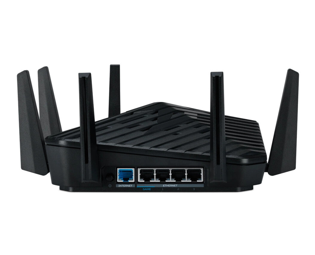 Acer Predator Connect W6 Wi Fi 6E trådlös router Gigabit Ethernet Triband (2,4 GHz/5 GHz/6 GHz) Svart