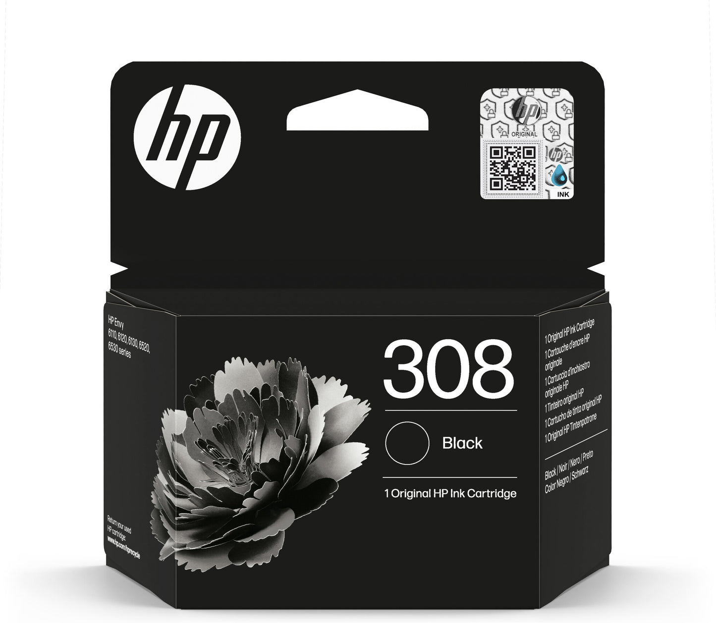 HP 308 svart originalbläckpatron EU