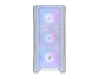 MSI MAG FORGE M100R Midi Tower Transparent, Vit