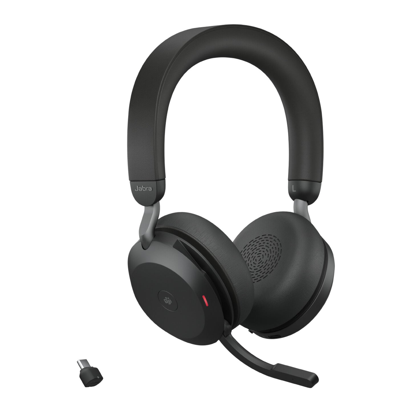 Jabra 27599-999-889 hörlur och headset Kabel & Trådlös Huvudband Samtal/musik USB Type-C Bluetooth Laddningsställ Svart
