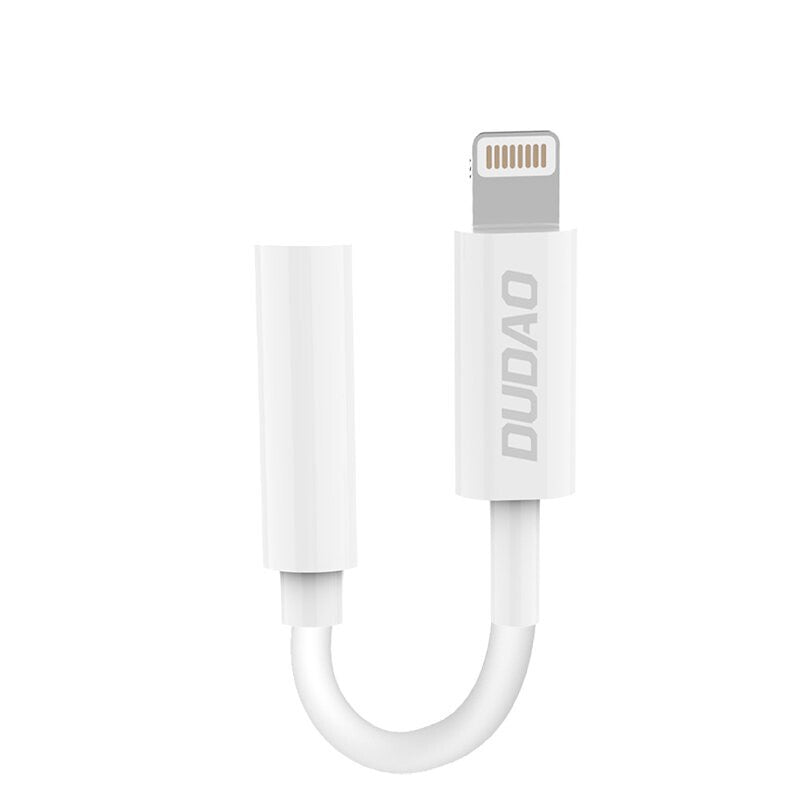 DUDAO Adapter USB Lightning - Jack 3.5mm Bialy _20200226113316 0,1 m Vit